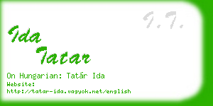 ida tatar business card