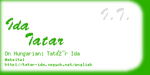 ida tatar business card